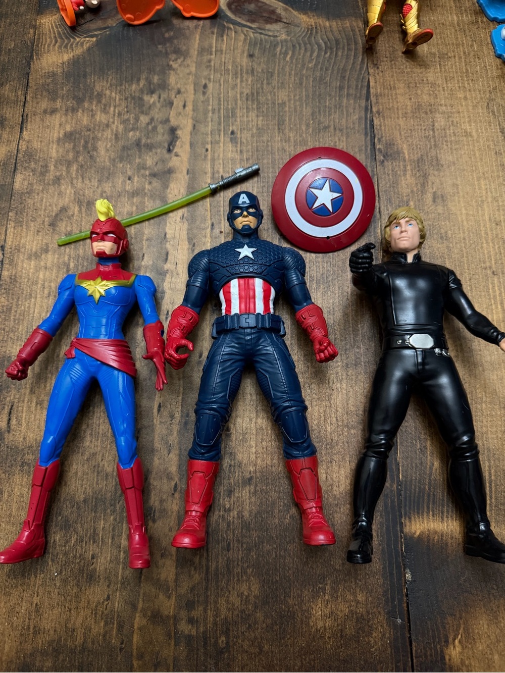 Marvel Captain America Captain Marvel Luke Skywalker 10” Action Figure Lot